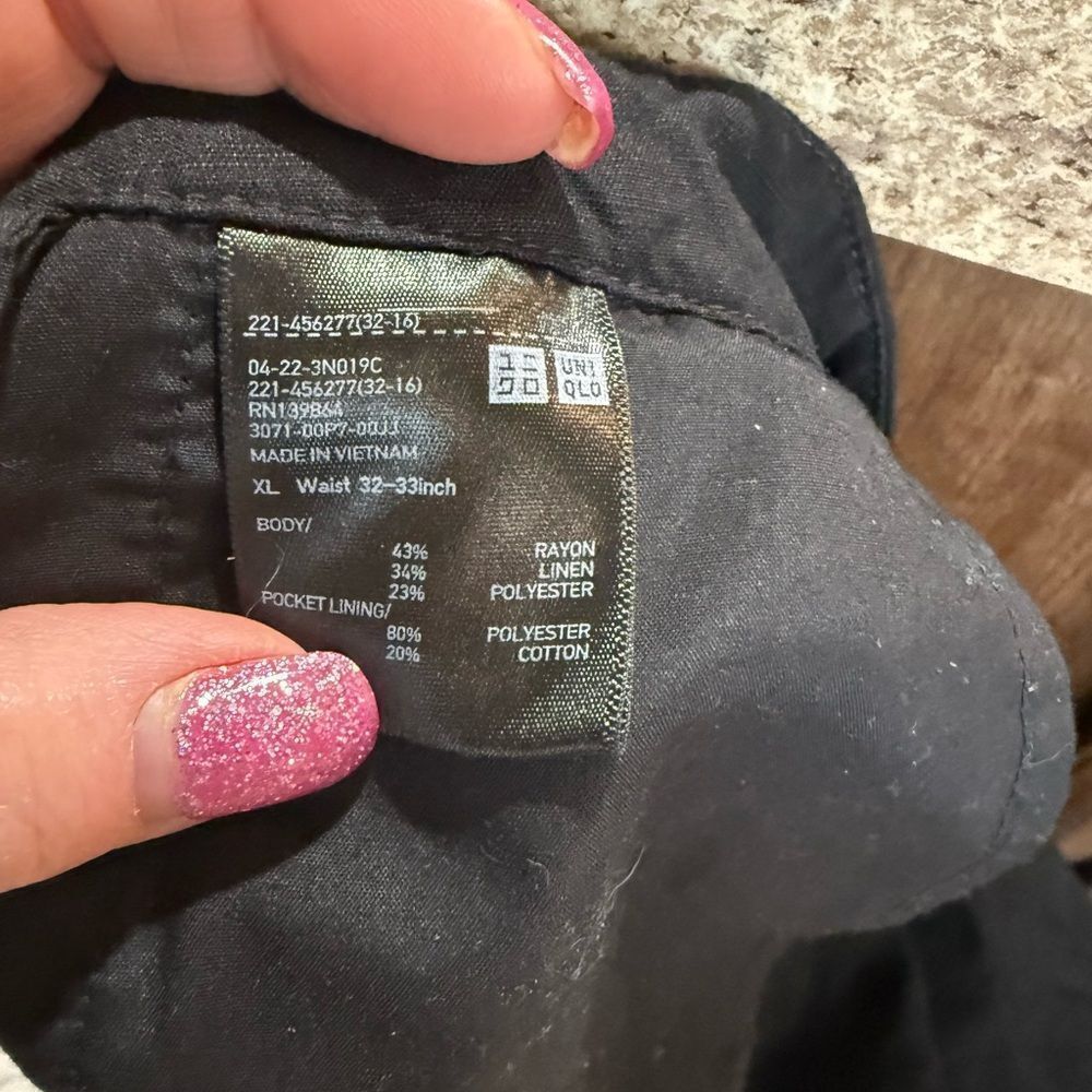 Uniqlo Black Linen Skirt Size Extra Large - Picture 6 of 9